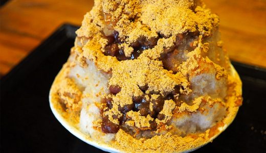 甘味処「柴ふく」のかき氷。きな粉たっぷりのメニューが絶品！
