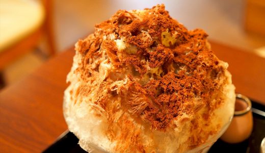 池下「WARA家」のかき氷。塩昆布と交互に食べるとより美味しい！